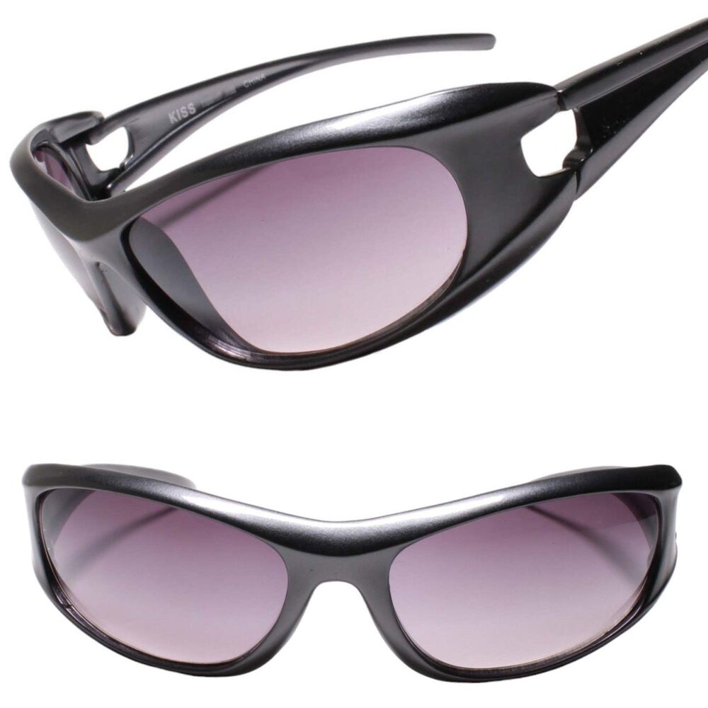 Sporty Design Active Lifestyle Athletic Wrap Around Sunglasses Gray